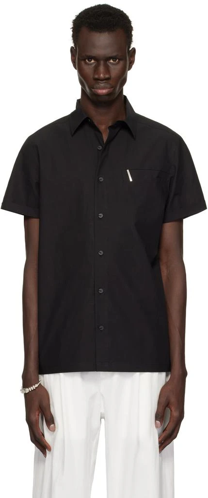 Hyein Seo Black Pin Short Sleeve Shirt 1
