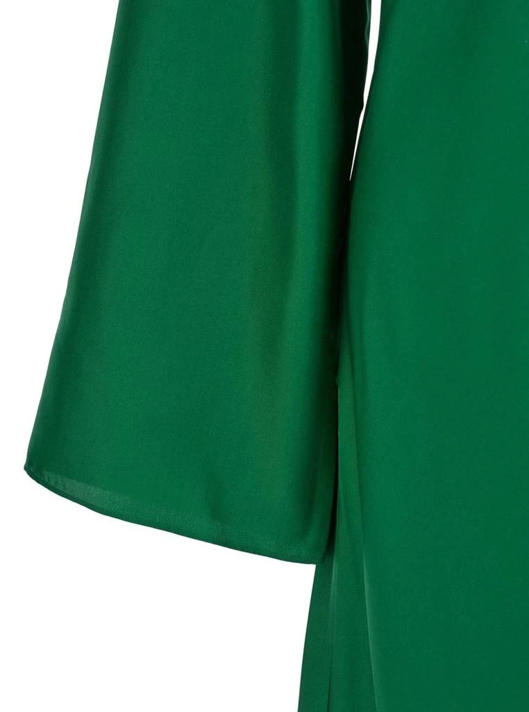 Rohe Green Long Crewneck Dress In Silk Woman 3