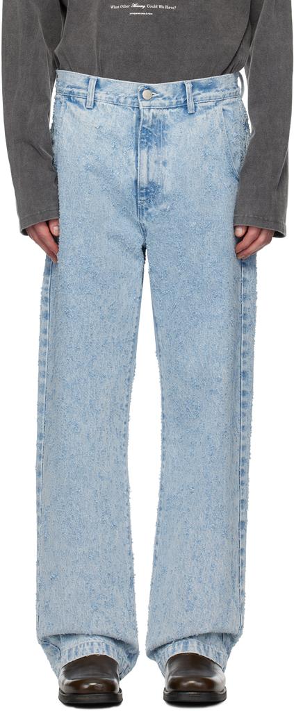 mfpen Blue Straight Cut Jeans