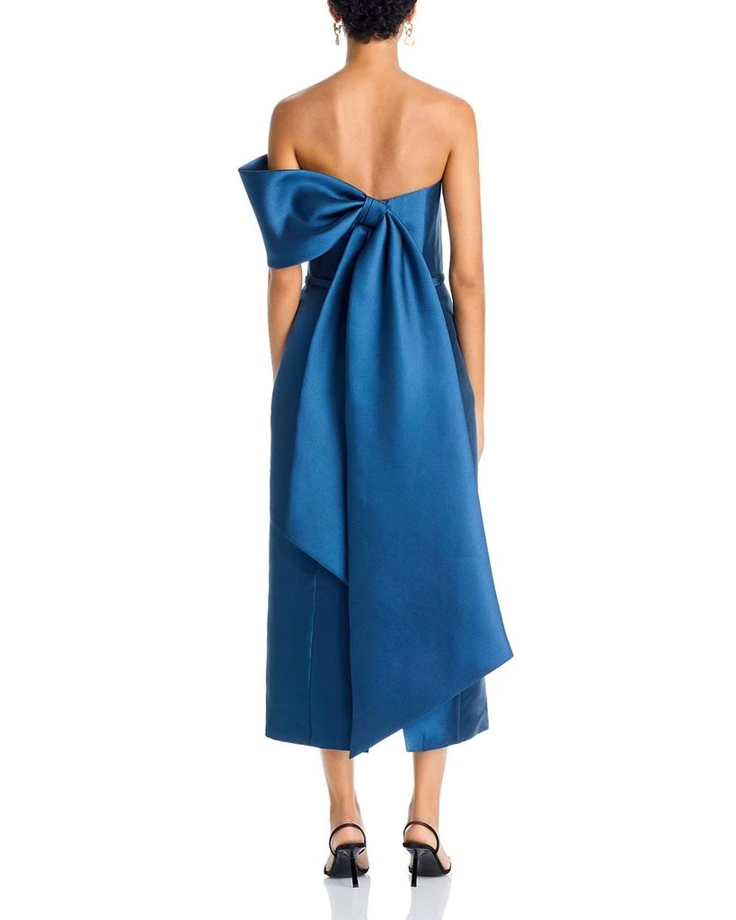 Amsale Bow Shoulder Midi Dress 4