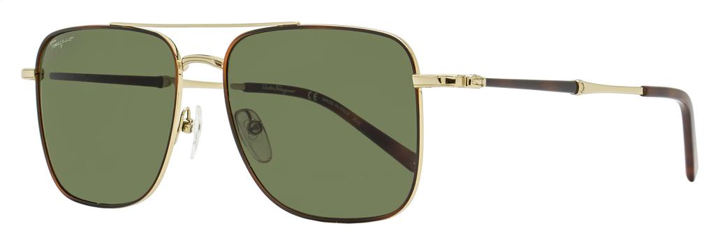 Salvatore Ferragamo Ferragamo Men's Square Sunglasses SF266S 723 Gold/Tortoise 56mm