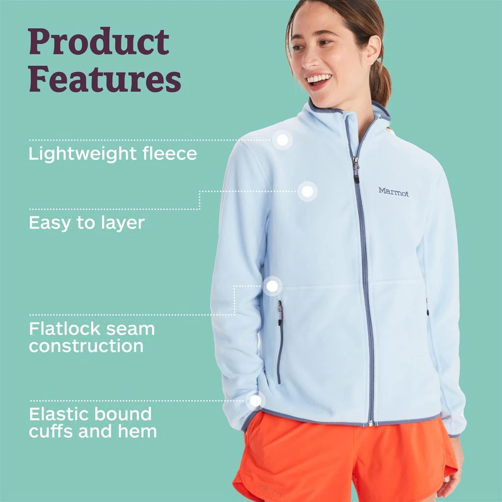Marmot MARMOT Women's Rocklin Full Zip Fleece Jacket 4
