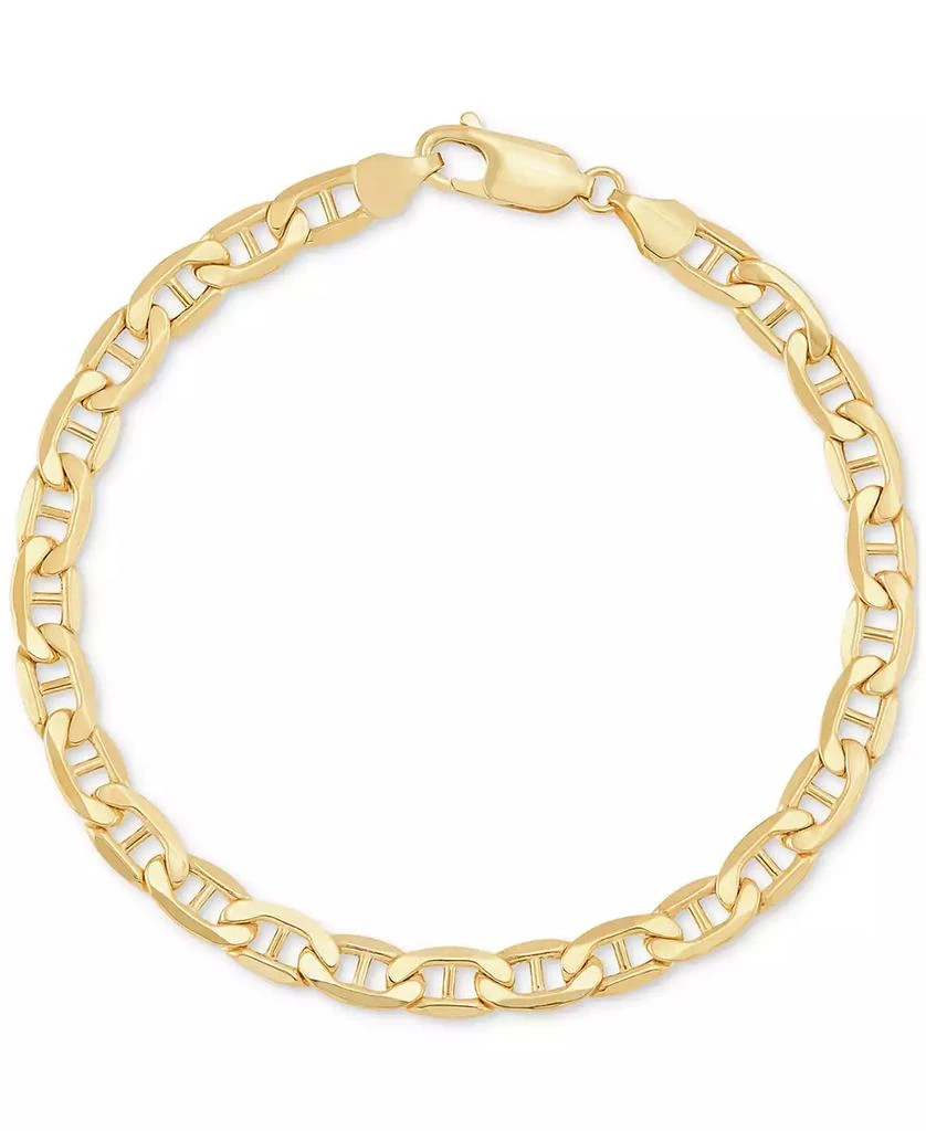 Italian Gold Lightweight Polished Mariner Link Chain 7.5" Bracelet (5.5mm) in 14k Gold