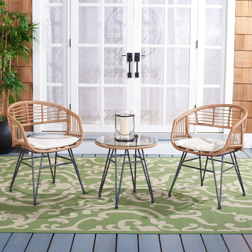 Safavieh Ferla 3 Piece Lounger Outdoor Set (Indoor / Outdoor) 1