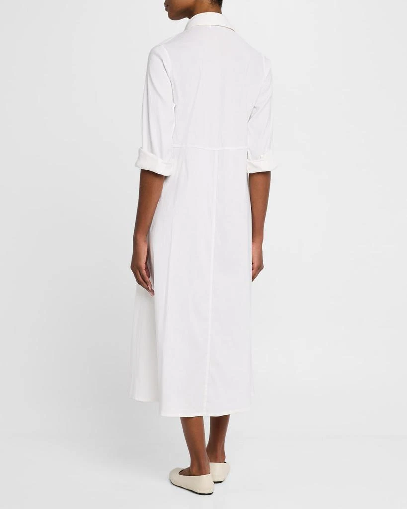 FABIANA FILIPPI Pintuck Stretch Linen-Viscose Midi Shirtdress 3