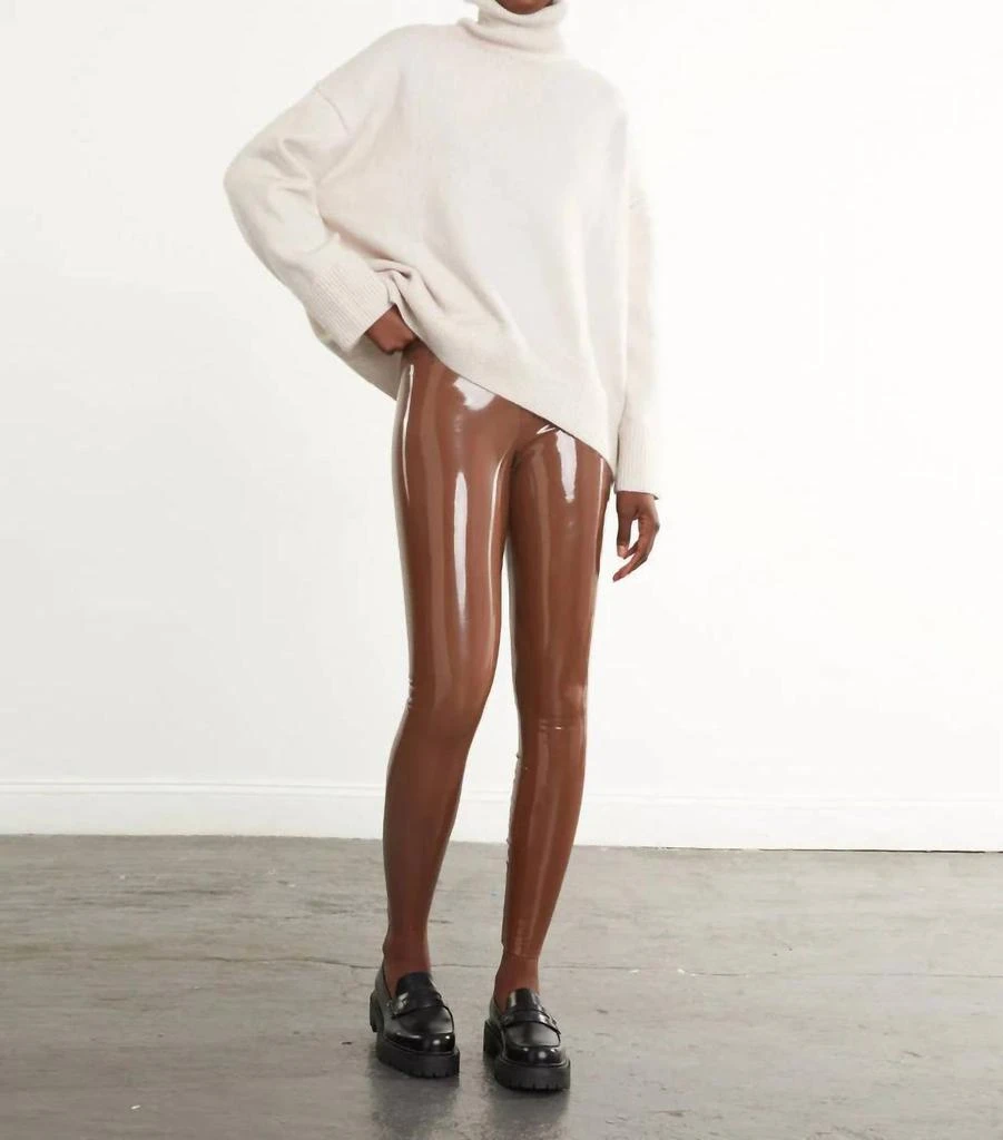 Commando Faux Patent Leather Legging In Cinnamon 1