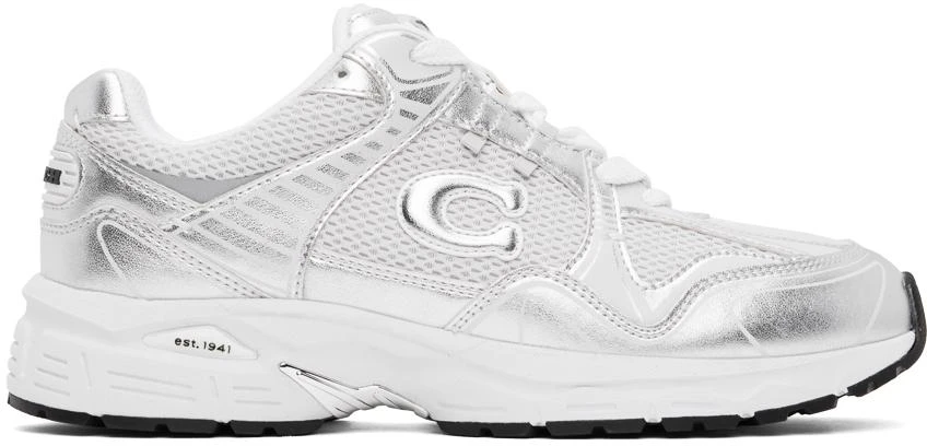 Coach Silver & White C301 Sneakers 1