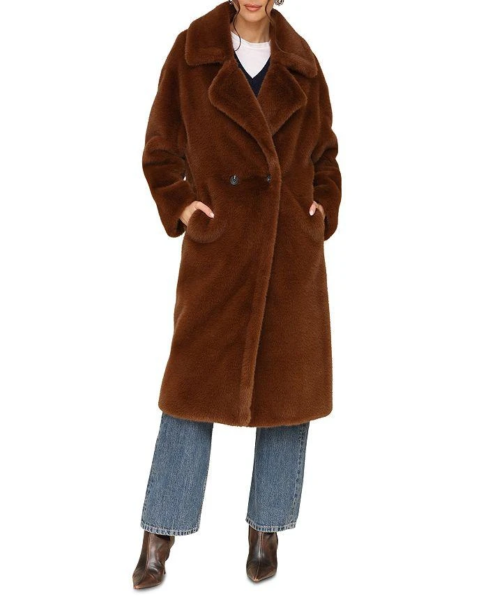 Avec Les Filles Oversized Luxe Faux Fur Walker Coat 4
