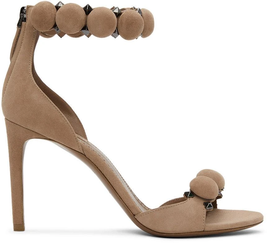 Alaïa Pink Suede Bombe Sandals 1