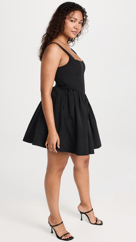 STAUD Landscape サテンミニドレス STAUD Landscape Gathered Satin Mini Dress | endource