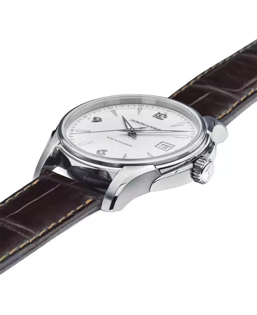 Hamilton Men's Swiss Automatic Jazzmaster Viewmatic Brown Leather Strap Watch 40mm H32515555 3