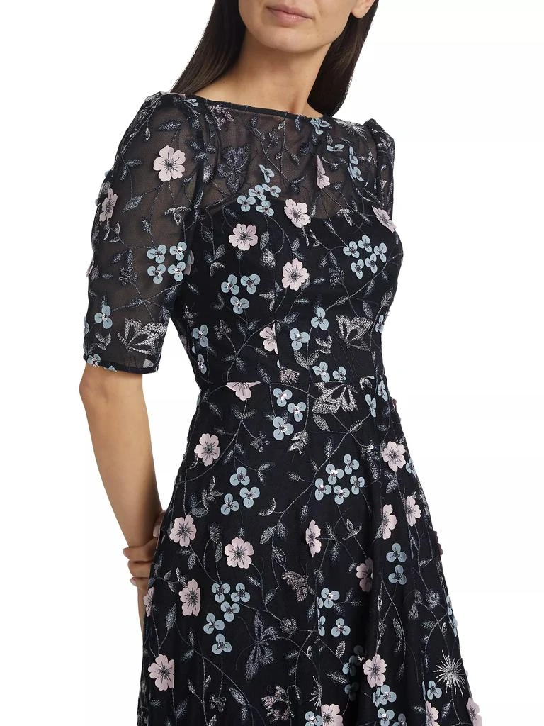 Teri Jon Floral Embroidered Gown 6