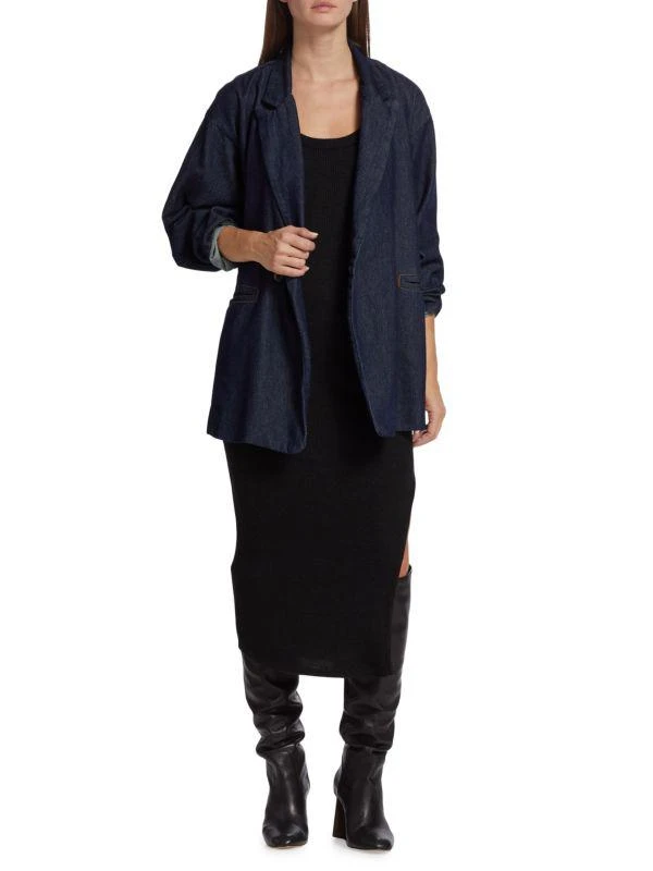 NSF Rumer Oversized Denim Wrap Jacket 7