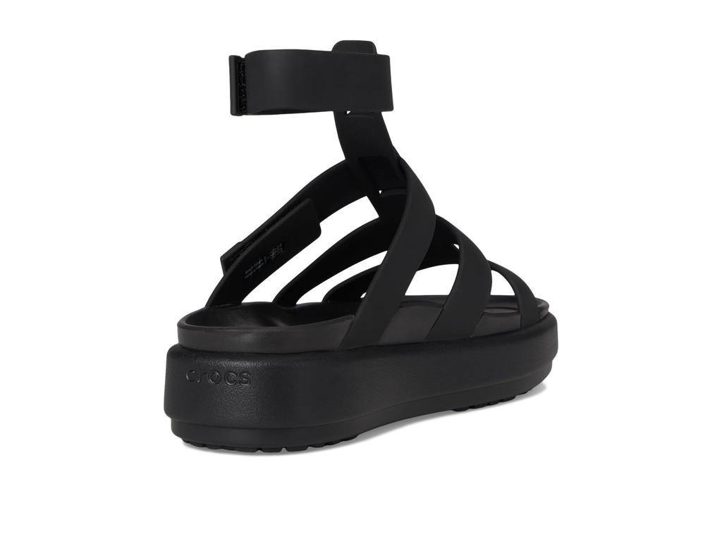 国内配送 CROCS BROOKLYN LUXE GLADIATOR W BLACK /BLACK Womens Crocs Brooklyn Luxe Gladiator Sandal - Black | Journeys