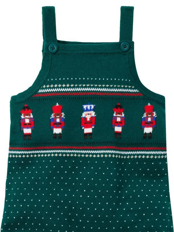 Janie and Jack Baby's Girl's Nutcracker Fair Isle Overalls 3