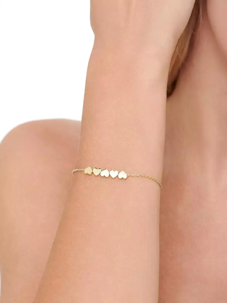 DEVATA Sweet Heart Ring in 14K Gold, Size 8, approx. 2.5 grams. 2