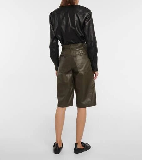 Dries Van Noten Leather Bermuda shorts 3