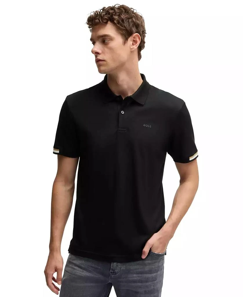 Hugo Boss BOSS by Men's Regular-Fit Rubberized Logo Polo Shirt