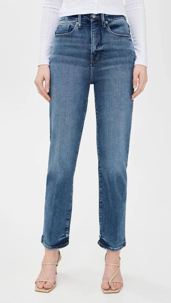 Good American Good Boy Straight Light Compression Jeans 6