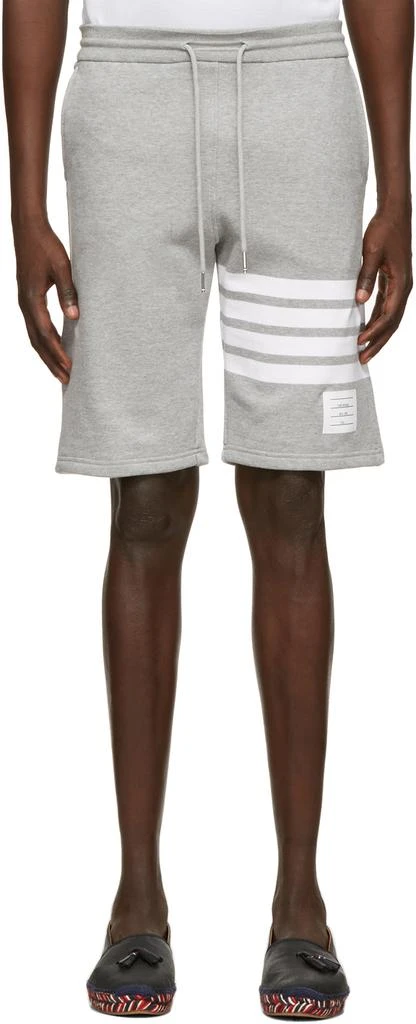 Thom Browne Grey Engineered 4-Bar Shorts 1