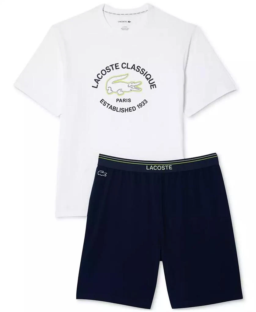 Lacoste Men's Pajama Logo T-Shirt & Shorts Set 1