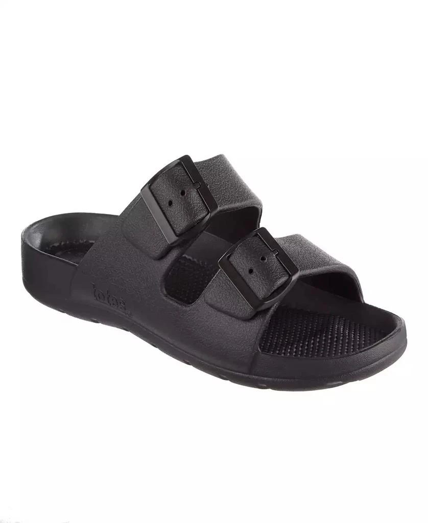 Totes Men's Double Buckle Adjustable Slides 1