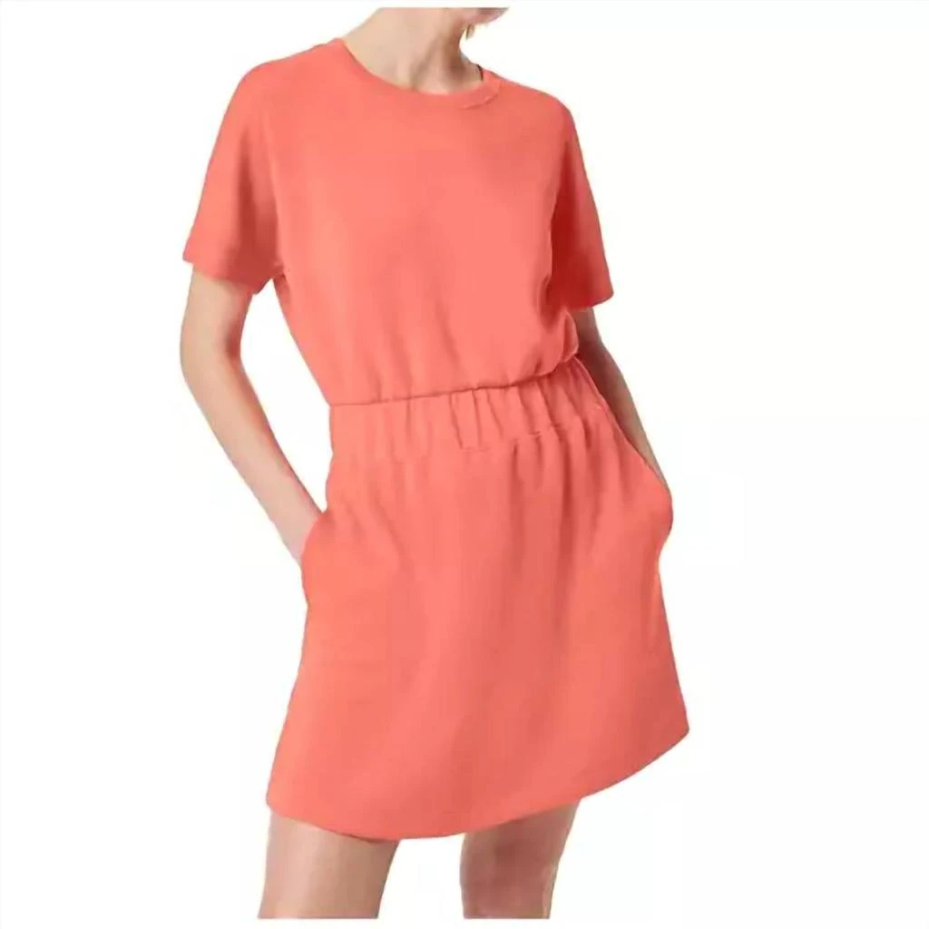 SPANX Air Essential Cinched T Shirt Dress In Peach 1