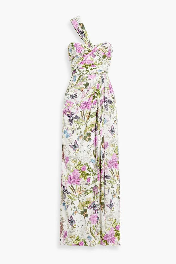 chinese dress ladies Nelle Floral Print Pleated Maxi Dress by Jewel Badgley Mischka