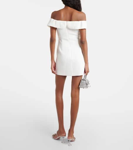 Self Portrait Bow-detail off-shoulder crêpe minidress 3