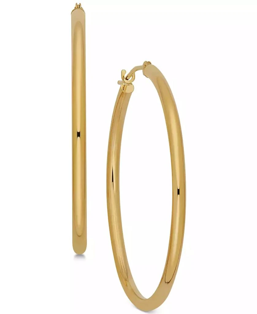 Shop Polished Tube Hoop Earrings in 14k Gold on Sale at