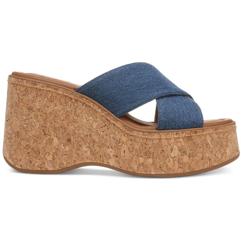 Zodiac Nessa Flower Womens Faux Leather Slide Platform Sandals