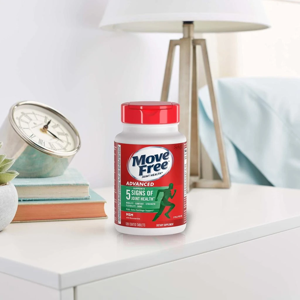 Move Free Move Free Advanced Glucosamine Chondroitin MSM Joint Support Supplement, Supports Mobility Comfort Strength Flexibility 
Bone - 120 Count (Pack of 3) 9