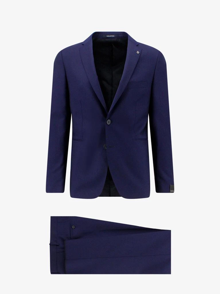 TAGLIATORE Virgin wool suit with removable iconic brooch 1