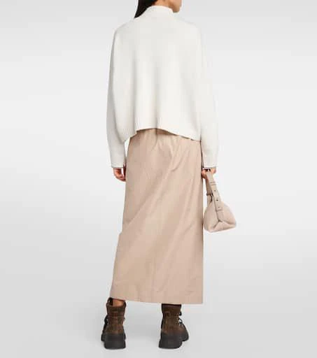 Brunello Cucinelli Wool, cashmere, and silk half-zip sweater 3