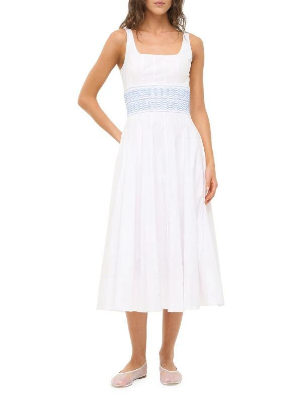 Rig Cotton Poplin Fit & Flare Dress  On Sale Now with Up to 51% Off |  Discover Exclusive Deals & Savings at BeyondStyle  Authentic Staud  Women's|women's apparel|a-line|women's|dresses with Limited-Time Discounts,