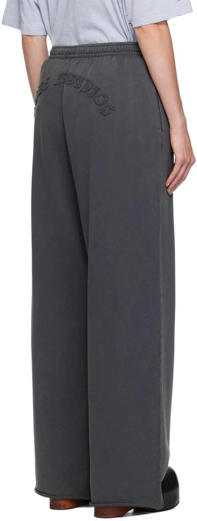 Acne Studios Gray Logo Appliqué Lounge Pants 3