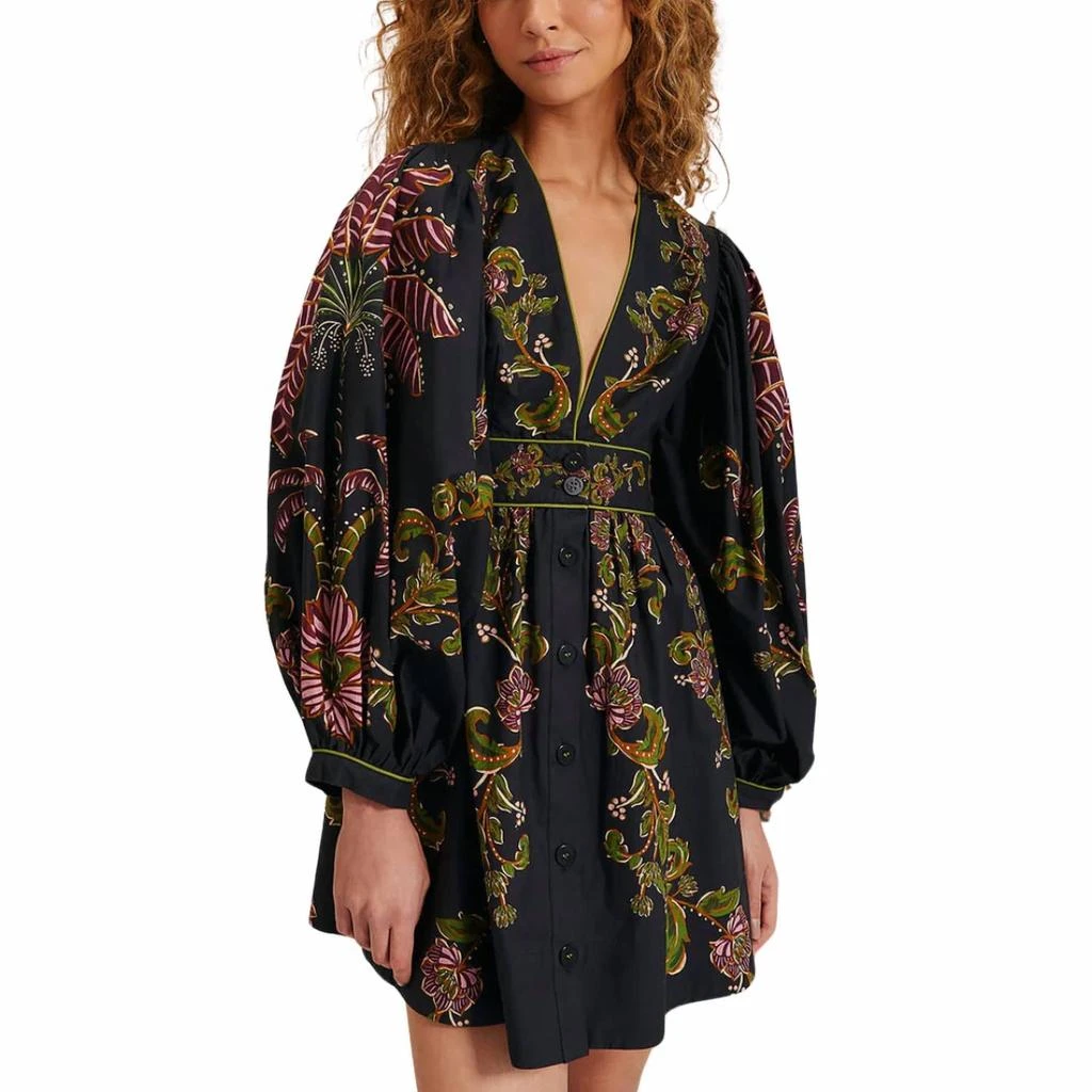 black ravenala puff sleeve mini dress Faithfull | Women's Sophia Mini Dress Black