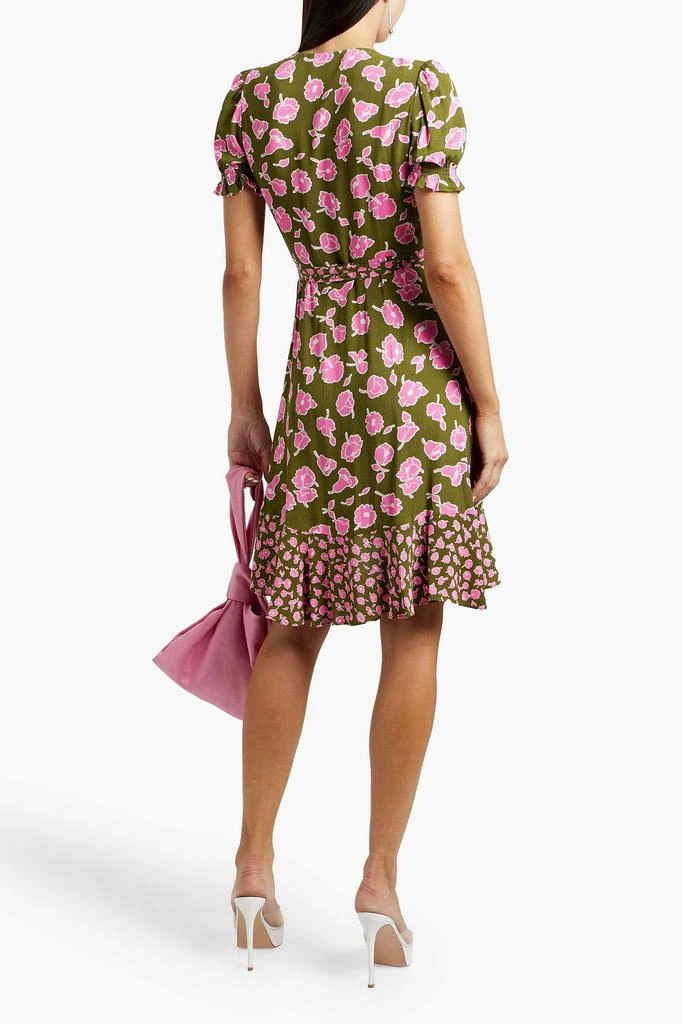 Diane von Furstenberg Emilia floral-print crepe mini wrap dress 3