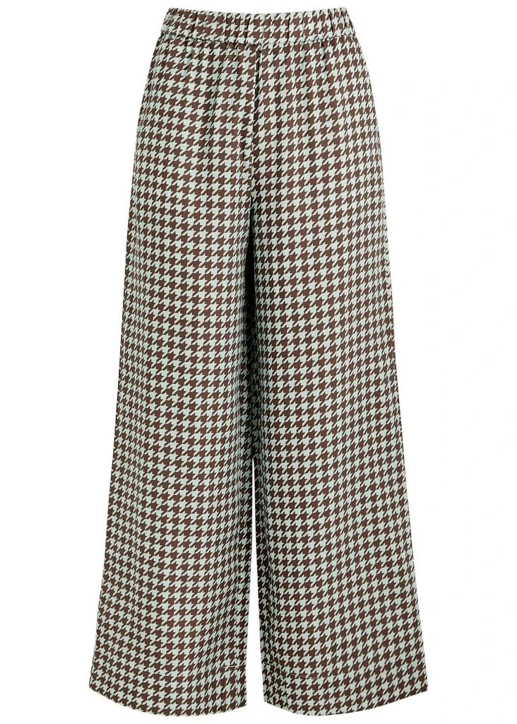 OLIVIA RUBIN Zora houndstooth-print twill trousers 1