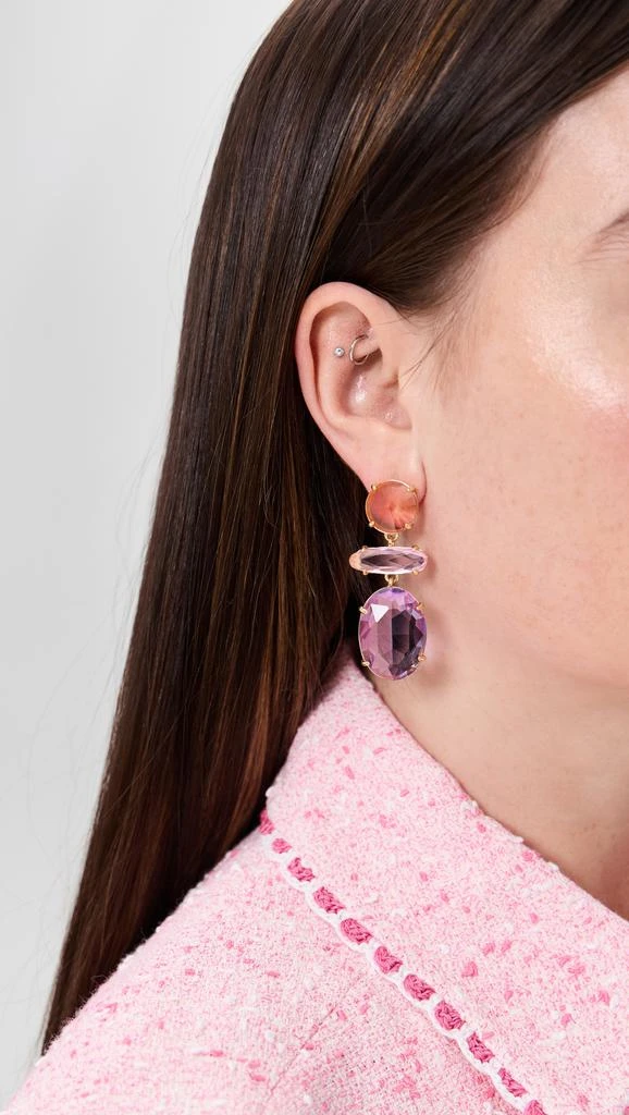 Kenneth Jay Lane Tri-Shape Drop Post Earrings 2