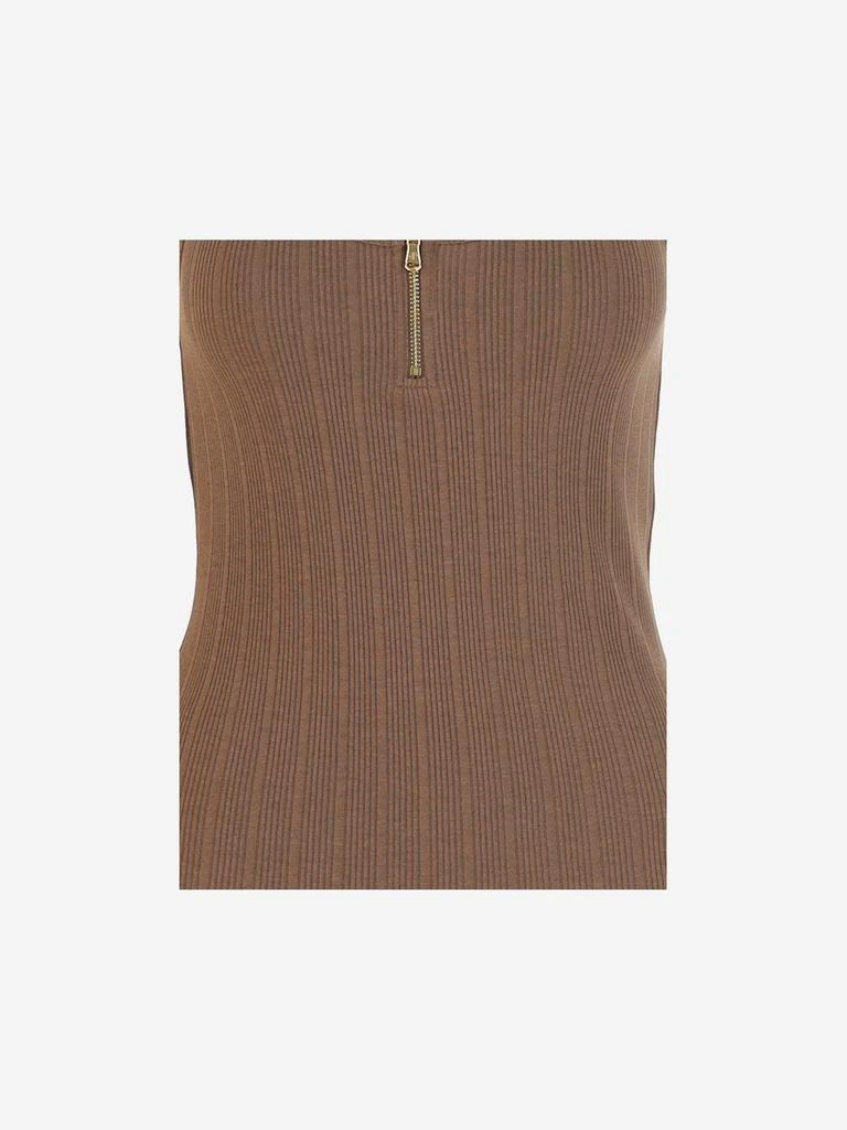 PATOU Patou Ribbed Zip Tank Top 3