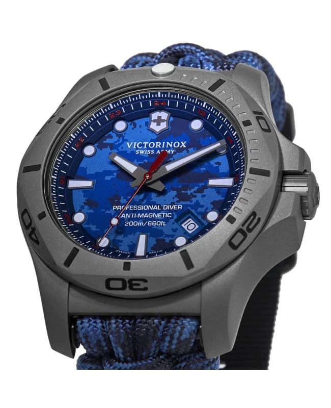 Swiss Army Victorinox Swiss Army I.N.O.X. Professional Diver Titanium 45mm Quartz Blue Dial Nylon Strap Men's Watch 241813 3