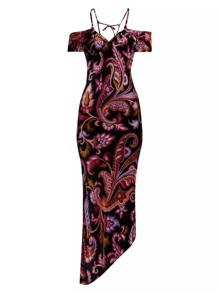 ETRO Paisley Off-the-Shoulder Midi-Dress 1