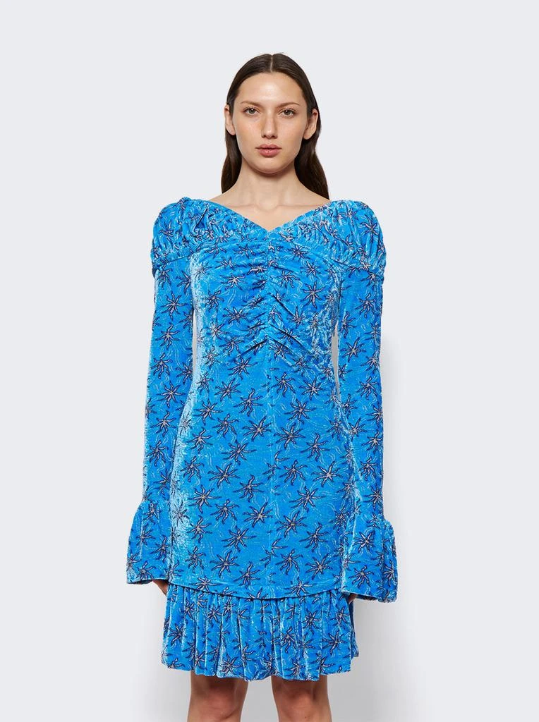 Rabanne Long Sleeve Velvet Mini Dress 4