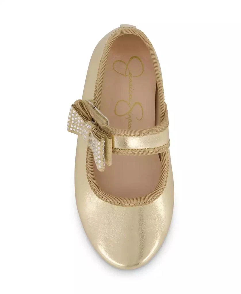 Jessica Simpson Toddler Girls Amy Crystal Bow Ballet Flat 6