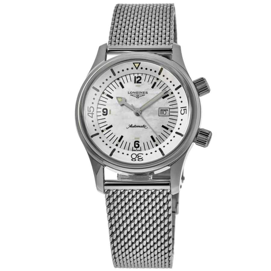 Longines Legend Diver Mother of Pearl Dial Stainless Steel Women's Watch L3.374.4.80.6 1