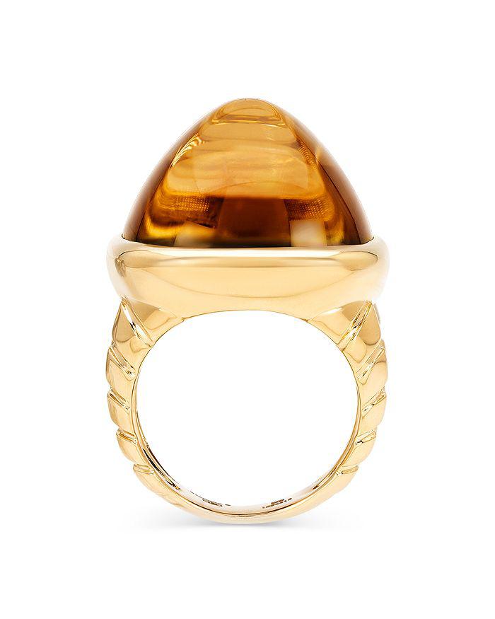 MARINA 18K Yellow Gold Tigella Citrine Statement Ring