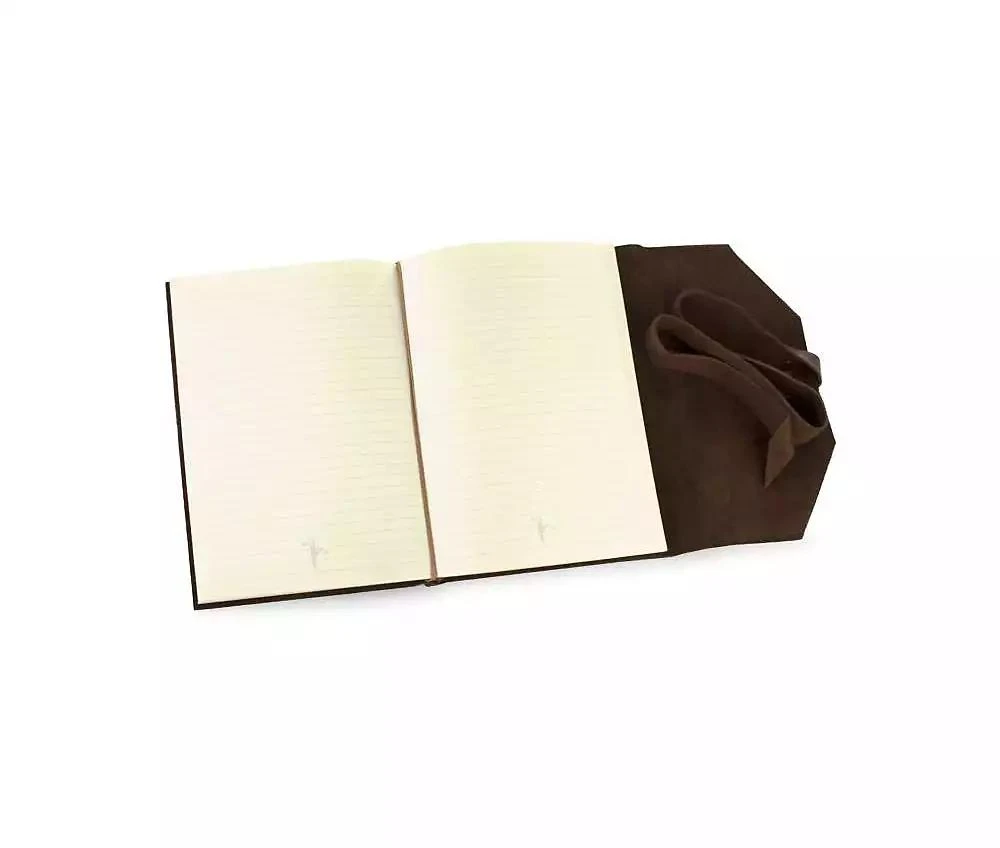 Barnes & Noble Wrap Soft Brown Italian Leather Journal with Lace Up Tie- Lined- 9''X7'' by Barnes & Noble 2
