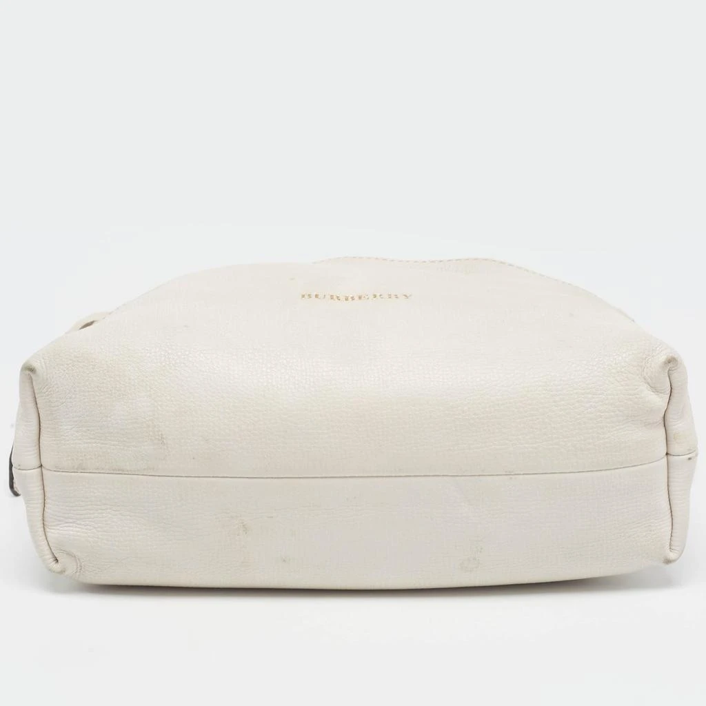 Burberry Burberry White/Beige Leather and House Check Canvas Little Crush Crossbody Bag 9