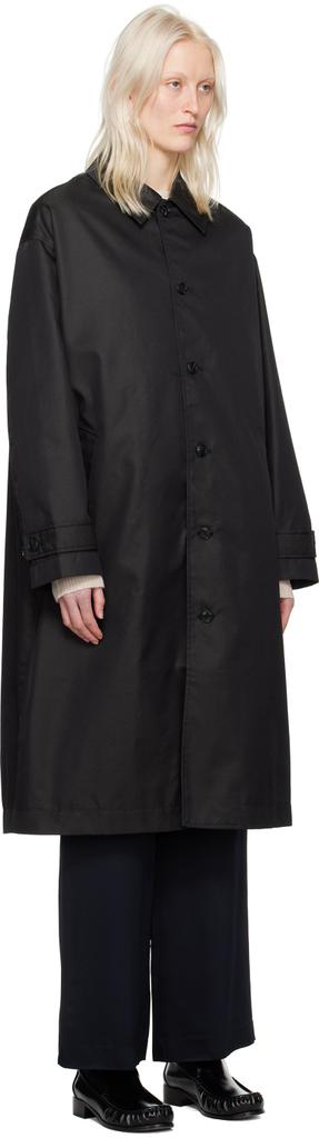 6397 Black Button Trench Coat